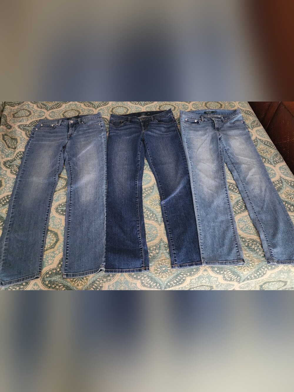 Lauren Ralph Lauren Modern Staight Jeans Three Pairs Bundle Assorted Washes